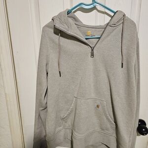 Carhartt Gray Half-Zip Hoodie